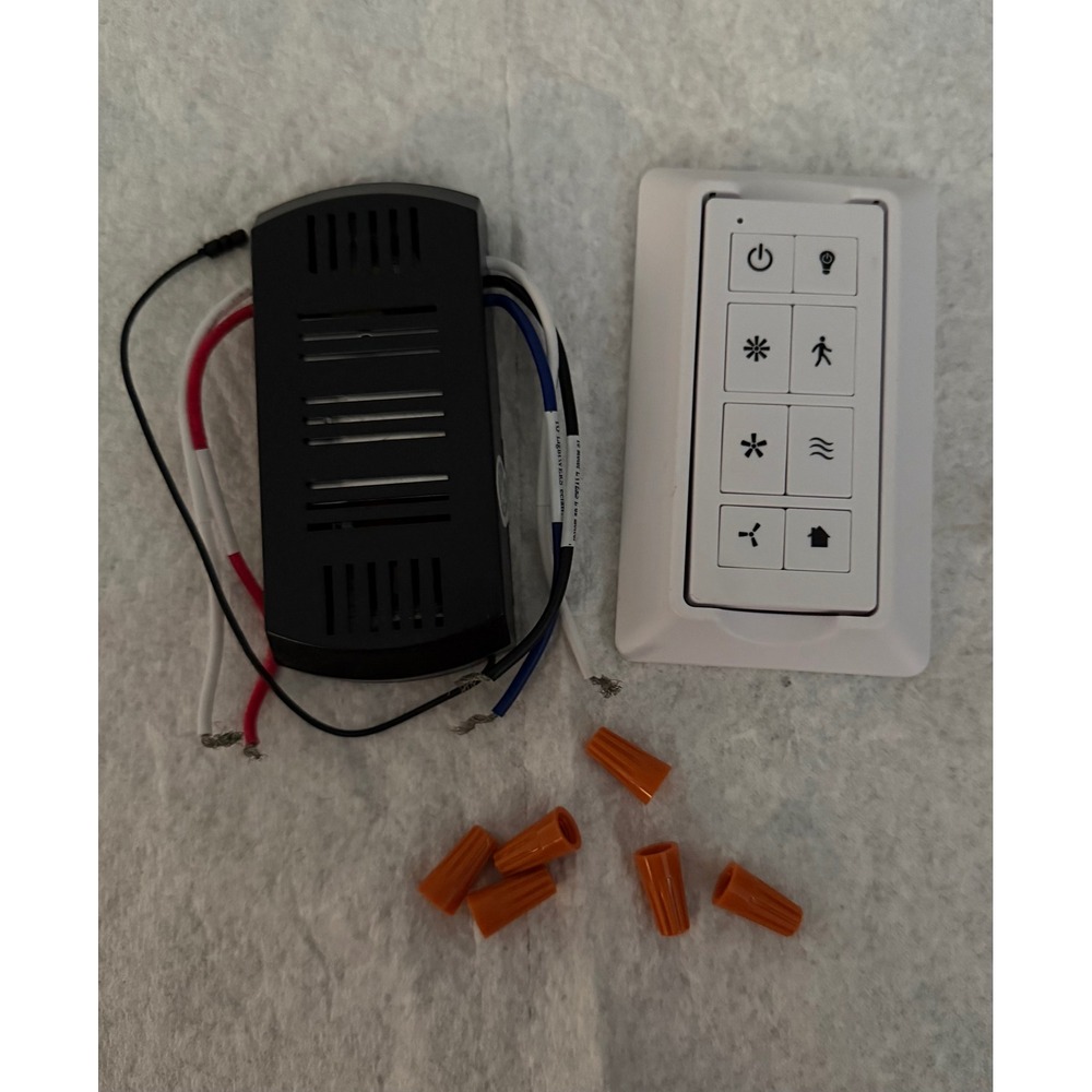 Universal Ceiling Fan Remote Control Kit with Receiver and Wall Mount Remote